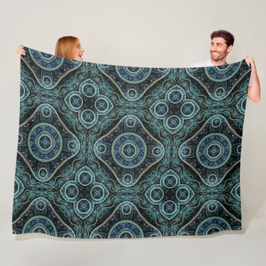 Grand Royal Julian Fraktal Mandala Pattern Fleecedecke (Beispiel)