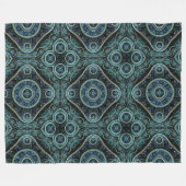 Grand Royal Julian Fraktal Mandala Pattern Fleecedecke (Vorderseite (Horizontal))