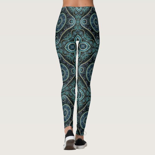 Grand Royal Julian Fraktal Mandala Pattern Leggings (Rückseite)