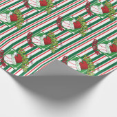 Grand Slam Baseball Weihnachten Geschenkpapier (Ecke)