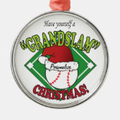 Grand Slam Baseball Weihnachten Ornament Aus Metall (Vorne)