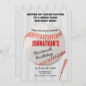 Grand Slam Birthday Party - Baseball Einladung Boy (Vorne/Hinten)