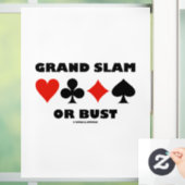 Grand Slam oder Bust Bridge Game Vier-Karten-Anzug Fensteraufkleber (Zuhause)