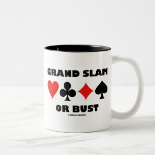 Grand Slam oder Bust Bridge Game Vier-Karten-Anzug Zweifarbige Tasse