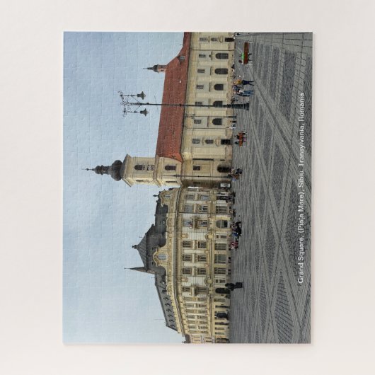 Grand Square, (Piaţa Mare), Sibiu, Rumänien auf ei Puzzle (Vertikal)