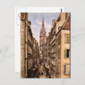 Grand Street, St Malo, Frankreich Vintag Fotochrom Postkarte (Vorne/Hinten)