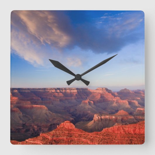 Grand Sunset Quadratische Wanduhr (Vorderseite)