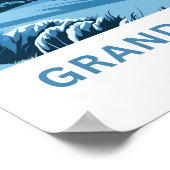 Grand Targhee Wyoming Travel Print Poster (Ecke)