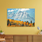 Grand Teton Berge im Herbst Leinwanddruck (Insitu (Wohnzimmer))