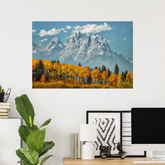 Grand Teton Berge im Herbst Poster (Heimbüro)