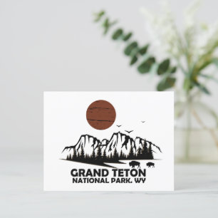 Grand Teton Berge Nationalpark Wyoming Holida Feiertagspostkarte
