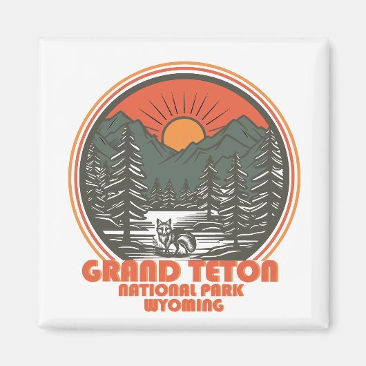 Grand Teton Berge Nationalpark Wyoming Magnet (Vorne)