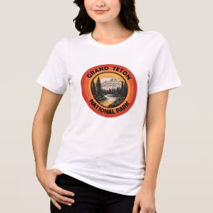 Grand-Teton-Berge Nationalpark Wyoming Tri-Blend Shirt