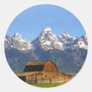 Grand Teton Berge Runder Aufkleber