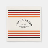 Grand Teton Cabin Crew Custom Wappen Park Serviette (Vorderseite)