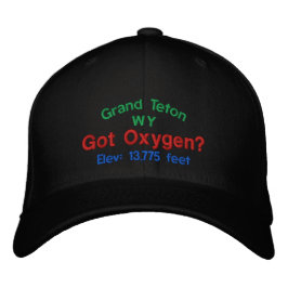 Grand Teton Got Oxygen? bestickte Hülle Baseballkappe