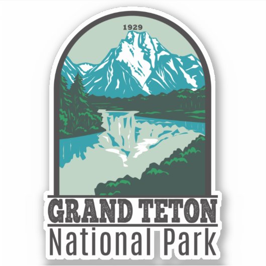 Grand Teton Jackson Hole Valley National Park Aufkleber (Vorderseite)
