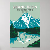 Grand Teton Jackson Hole Valley National Park Poster (Vorne)
