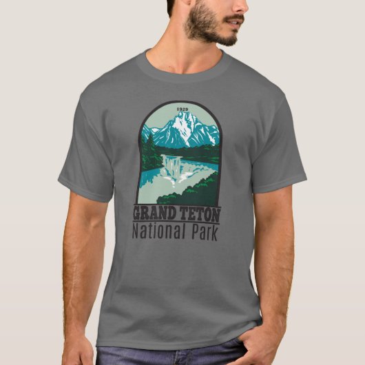 Grand Teton Jackson Hole Valley National Park T-Shirt (Vorderseite)