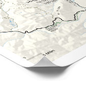 Grand Teton Kartenposter Poster (Ecke)