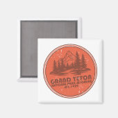 Grand Teton mountains National Park Wyoming Magnet (Vorderseite/Rückseite)