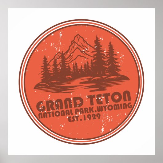 Grand Teton mountains National Park Wyoming Poster (Vorne)