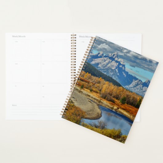 Grand Teton Mountains River View im Herbst Planer (Anzeige)