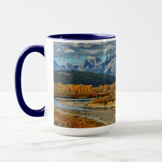 Grand Teton Mountains River View im Herbst Tasse (Links)