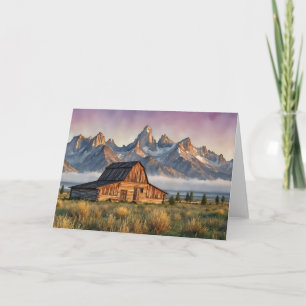 Grand Teton National Park Aquarell-Schreibwaren Karte