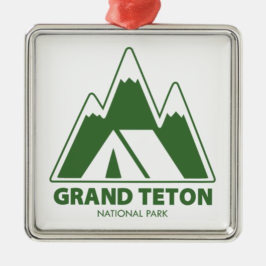 Grand Teton National Park Mountains Camping Ornament Aus Metall (Vorne)