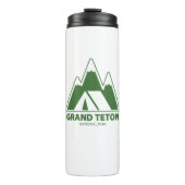 Grand Teton National Park Mountains Camping Thermosbecher (Vorderseite)