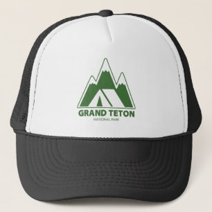 Grand Teton National Park Mountains Camping Truckerkappe