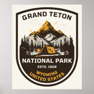 Grand Teton National Park Outdoor und Natur Poster