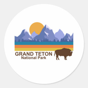 GRAND TETON NATIONAL PARK RUNDER AUFKLEBER