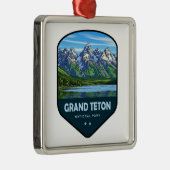 Grand Teton National Park Shield Ornament Aus Metall (Rechts)