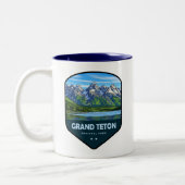 Grand Teton National Park Shield Zweifarbige Tasse (Links)