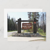 Grand Teton National Park, US National Park, Sign Postkarte (Vorne/Hinten)