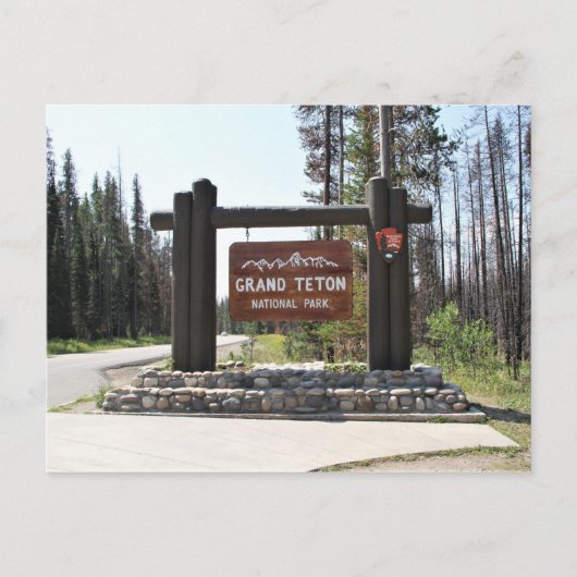 Grand Teton National Park, US National Park, Sign Postkarte (Vorderseite)
