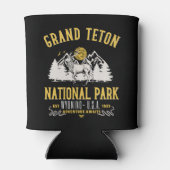 Grand Teton National Park Vintage Landscape Dosenkühler (Rückseite)