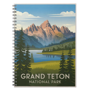 Grand Teton National Park Vintage Notizblock