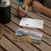 Grand Teton National Park Watercolor Postcard Einladung