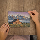 Grand Teton National Park Watercolor Postcard Einladung