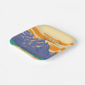 Grand Teton National Park Wedding Retro Pappteller (Gewinkelt)