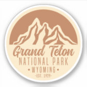Grand Teton National Park Wyoming USA Aufkleber (Vorderseite)