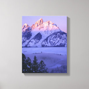 GRAND TETON NATIONAL PARK, WYOMING. USA. Nebel Leinwanddruck