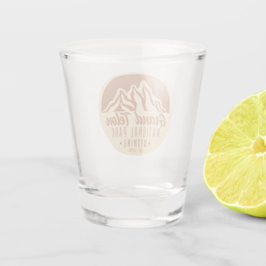 Grand Teton National Park Wyoming USA Schnapsglas (Rückseite)