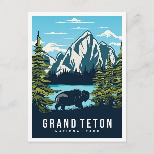 Grand Teton National Park Wyoming USA Travel Postkarte (Vorderseite)