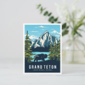 Grand Teton National Park Wyoming USA Travel Postkarte (Stehend Vorderseite)