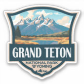Grand Teton Nationalpark Aufkleber (Vorderseite)