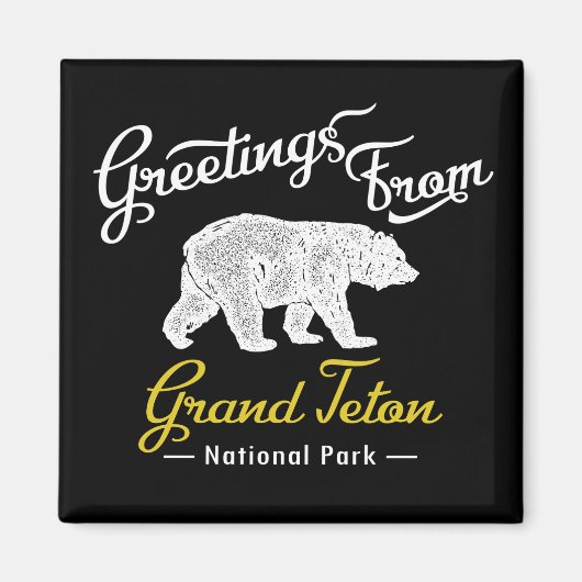 Grand Teton Nationalpark Bear Magnet (Vorne)